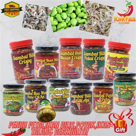 Paling HOT ITEM Sambal Kak Faa Kitchen Penuh Petai Poyak Ikan Bilis