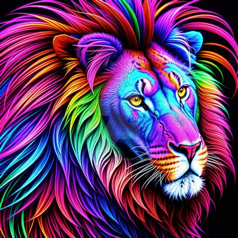 Rainbow Lion by DigitalDreamD on DeviantArt