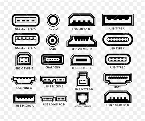 Various Usb Plug Connector Svg Mini Micro Usb Charging Plug Svg Usb