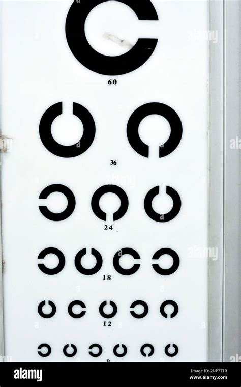 Landolt C Broken Ring Optotypes Or Japanese Vision Test In Various