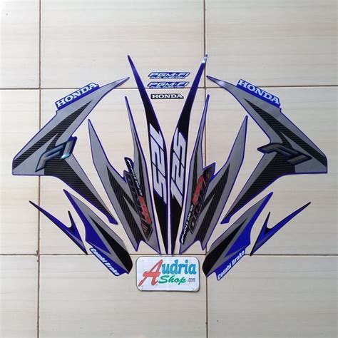 Jual Striping Stiker Motor Honda Vario CBS ISS 125 2013 Biru Di Lapak