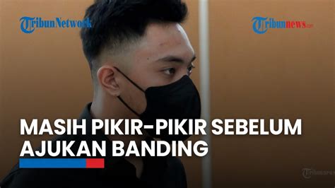 Divonis Tahun Penjara Mario Dandy Masih Pikir Pikir Sebelum Ajukan