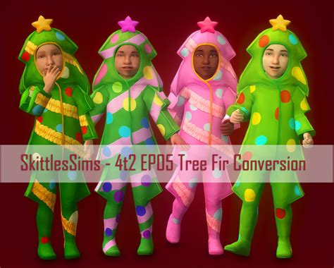 Skittlessims T Ep Tree Fir Conversion The Sims Seasons Tree