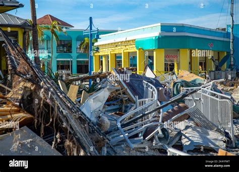 Debris Remains In The Aftermath Of Hurricane Ian On Fort Myers Beach