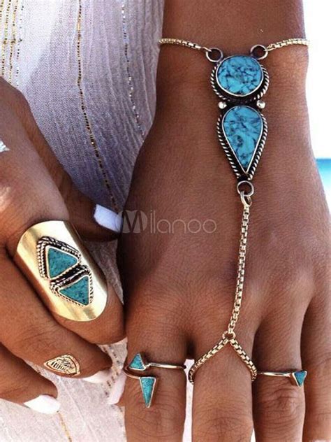 Misrandoms Silver Boho Jewelry Boho Accessories Turquoise Jewelry