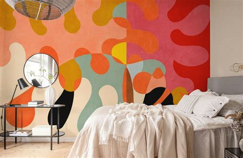 Cut Out Organic Shapes Wallpaper Free Shipping Happywall