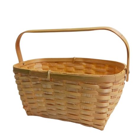 Multipurpose Natural Bamboo Basket With Handle