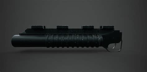 3d Model M203 Barrel Grenade Launcher Vr Ar Low Poly Cgtrader