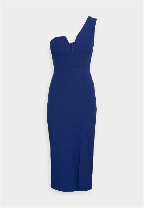 Wal G Tall Gigi One Shoulder Midi Dress Jersey Dress Electric Blue