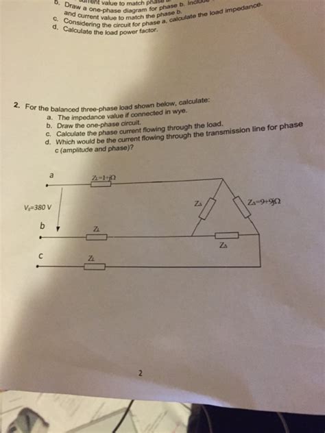 Solved For The Balanced Three Phase Load Shown Below Chegg