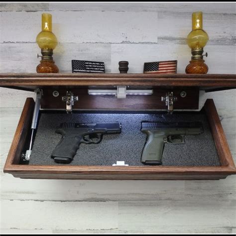 23 Rustic Pine Compartment Tactical Concealment Shelf Etsy