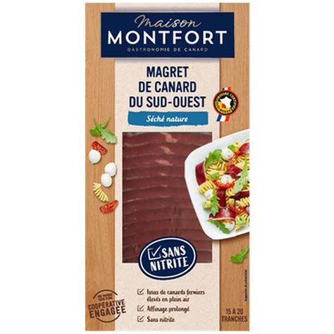 Magret de canard du Sud Ouest seché nature Maison Montfort 80 g La