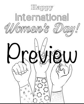 Mash Women International Womens Day Colouring Page