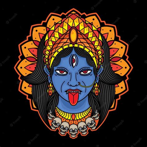 Premium Vector | Traditional kali goddess