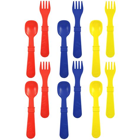 Re Play Made In Usa 12pk Toddler Feeding Utensils Spoon And Fork Set