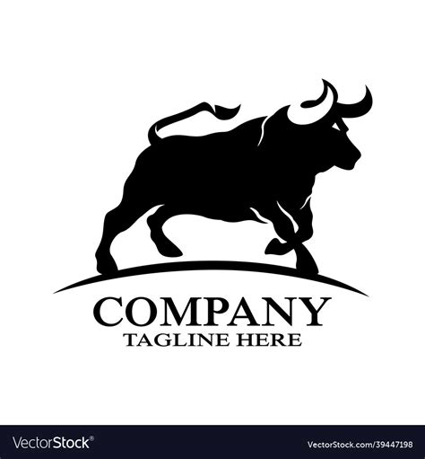 Modern angry bull logo Royalty Free Vector Image