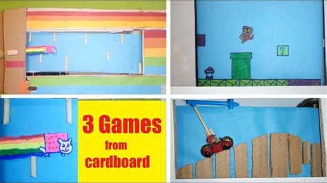 Diy 3 Interesting Cardboard Games Youtube