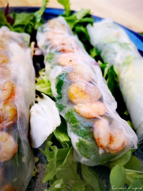 Rollitos Vietnamitas Fr Os Con Gambas Y Brotes De Soja Caracol Viajero