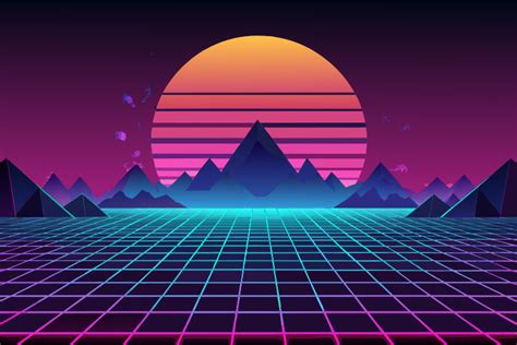 Synthwave background - Openclipart