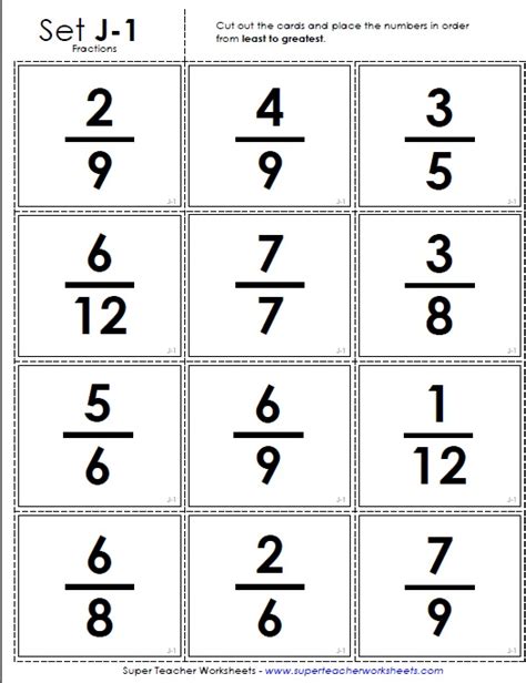 Ordering Fractions Learning Center