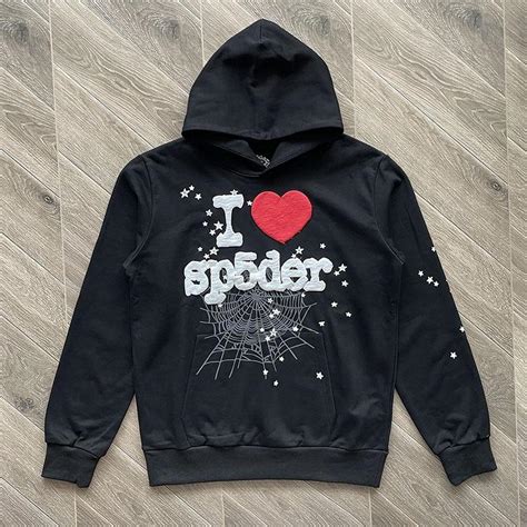 Sp5der I Heart Sp5 Hoodie Custom Sp5der Depop