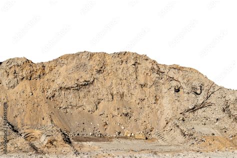 A Pile Of Gravel And Sand Created By A Bulldozer Forming A Textured