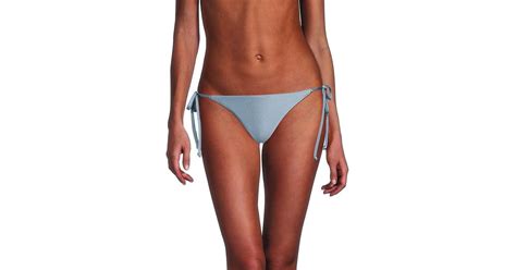 Becca Sheen Solid String Bikini Bottom Lyst