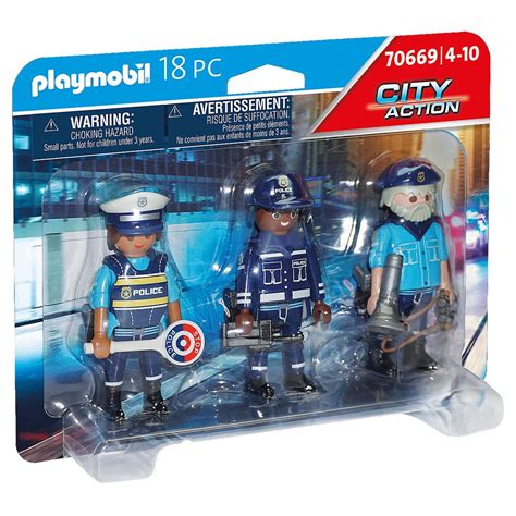 PLAYMOBIL 70669 City Action Police Equipe De Policiers Pas Cher