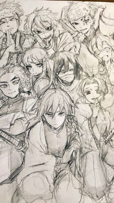pin    demon slayer anime sketch sketches art inspiration drawing