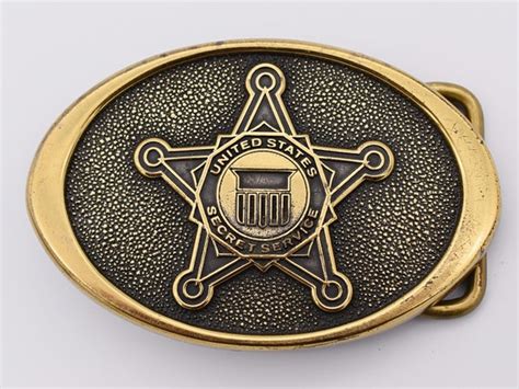 Us Secret Service Badge Presidential Guard Solid Brass Vintage Etsy