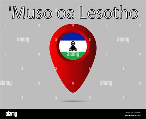 La Bandera Nacional De Reino De Lesotho Los Colores Originales Y Proporción Simplemente