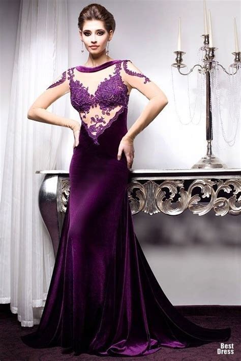 The Color Is Beautiful Velvet Evening Dress Gorgeous Dresses Purple Prom Dress