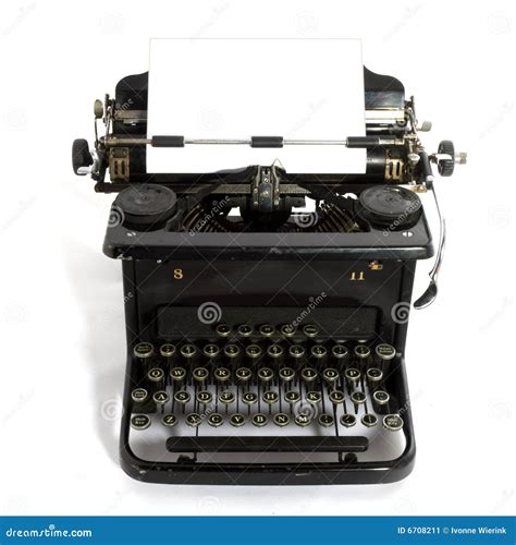 Old Fashioned Typewriter Stock Image Image 6708211