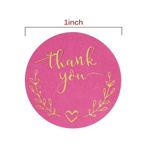 50 500pcs Labels Thank You Stickers Round Wedding Stickers F 虎窝淘