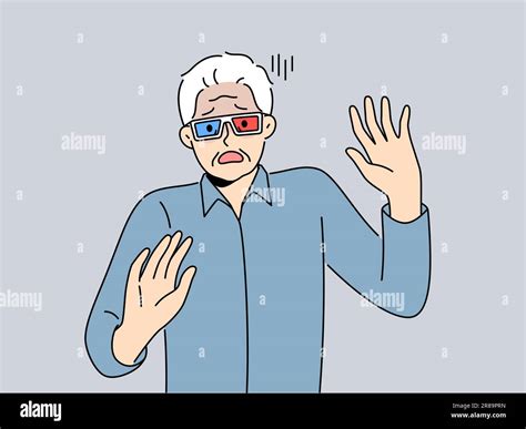 Grey Haired Old Man Stock Vector Images Alamy