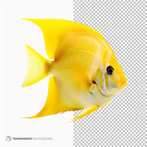 Peixe Anjo Isolado Em Fundo Transparente PSD Premium