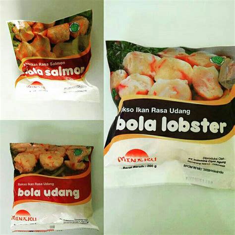 Jual Bakso Ikan Merk Minaku Varian Rasa Udang Lobster Salmon