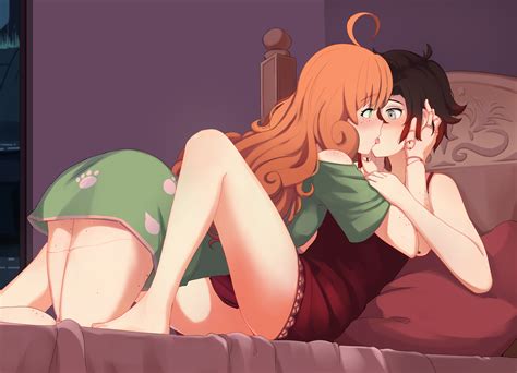 Ruby Rose And Penny Polendina Rwby Drawn By Hiwonoafu Danbooru