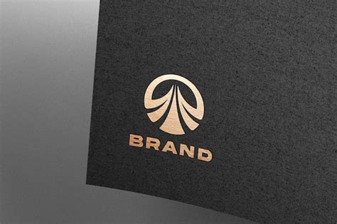 Premium Psd Golden Logo Mockup Embossed On Black Paper