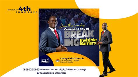 Covenant Day Of Breaking Invisible Barriers 1st Service 4th June 2023 Lfc Durumi Abuja