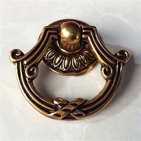 Free Shipping Shaky Drop Rings Antique Brass Drawer Cabinets Knobs Bronze Furniture Pulls