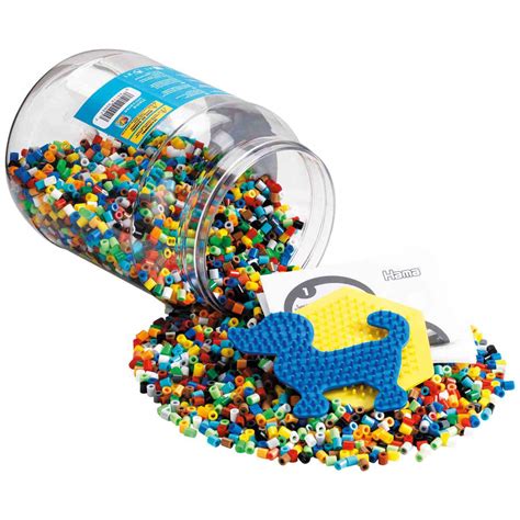 Hama Midi Beads And Pegboards Blue Tub 2021 7000 Pcs Uk