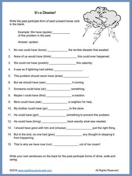 Grammar Worksheets For Year 6