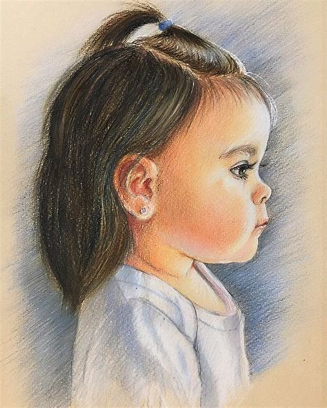 8x12 Custom Pencil Portrait Baby Portrait Handmade Gift Pencil