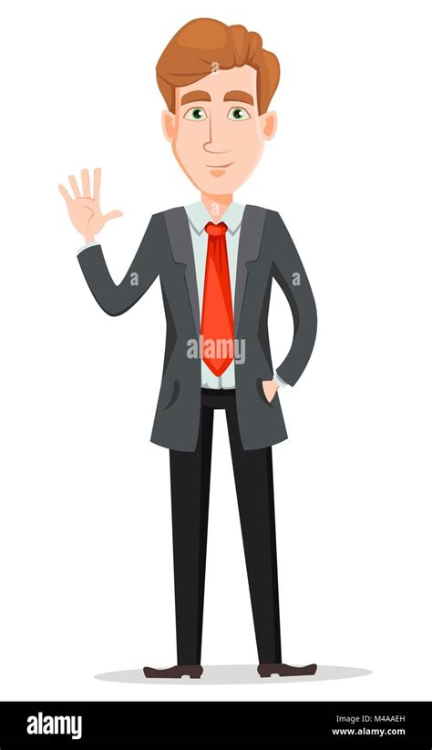 Man Waving Hand Cartoon Hi Res Stock Photography And Images Alamy