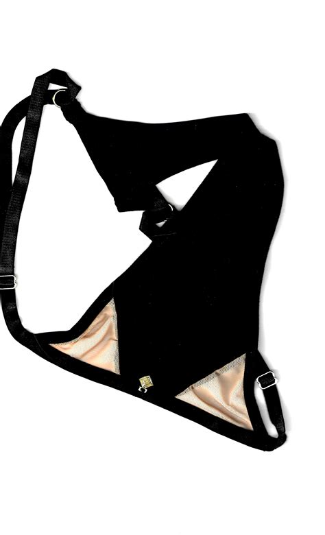 Lautrec Lingerie Set Mesh Black And Nude Bralette And Thong Etsy