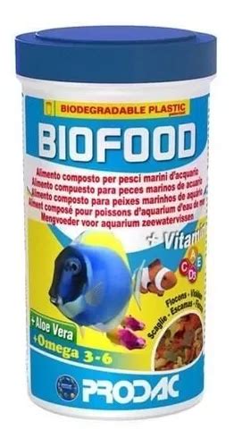 Racao Prodac Biofood 50g Flocos P Peixes Marinhos Parcelamento Sem Juros