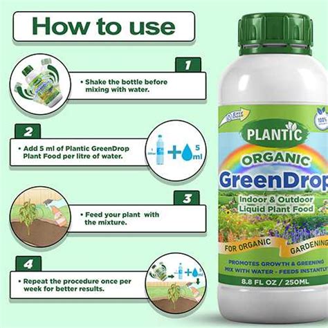 Plantic Fertilizer For Plants Growth Organic GreenDrop Plant Food