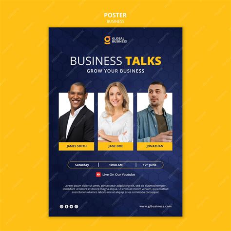 business poster design template premium psd