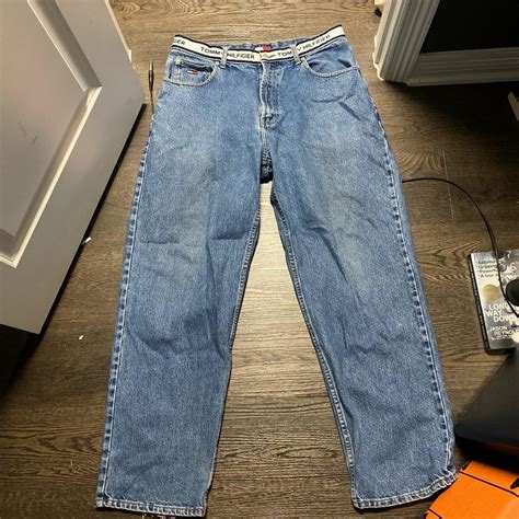 Vintage Tommy Hilfiger Baggy Jeans 34 32 Vintage Depop